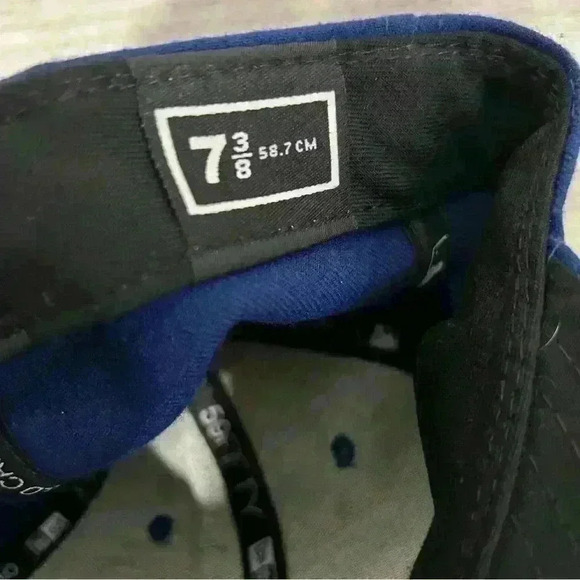 MLB Chicago Cubs New Era 59FIFTY Cool Base Fitted Game Hat Cap Blue Size 7 3/8” - Picture 6 of 10